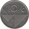 Монета. Аруба. 10 центов 1990 год. рев.