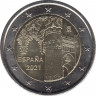 Монета. Испания. 2 евро 2021 год. Наследие ЮНЕСКО - Толедо. ав.