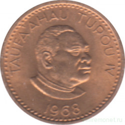 Монета. Тонга. 1 сенити 1968 год.