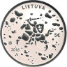 Монета. Литва. 5 евро 2018 год. Праздник Йонинес - день летнего солнцестояния.