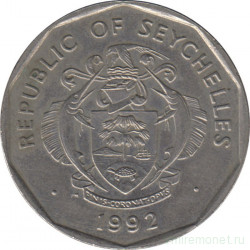 Монета. Сейшельские острова. 5 рупий 1992 год.