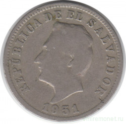 Монета. Сальвадор. 5 сентаво 1951 год.