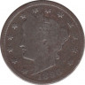 Монета. США. 5 центов 1896 год. ав.