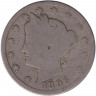 Монета. США. 5 центов 1896 год.