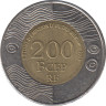 Монета. Французские тихоокеанские территории. 200 франков 2021 год. рев.
