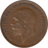 Монета. Великобритания. 1 фартинг 1930 год. рев.