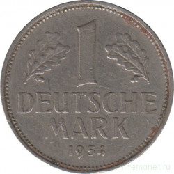 Монета. ФРГ. 1 марка 1954 год. Монетный двор - Штутгарт (F).