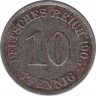 Монета. Германия (Германская империя 1871-1922). 10 пфеннигов 1905 год. (A). ав.