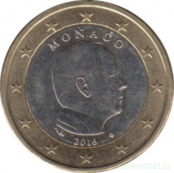 Монета. Монако. 1 евро 2016 год.