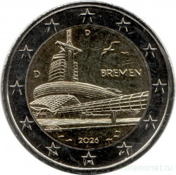 Монета. Германия. 2 евро 2026 год. Бремен, музей климатических зон. (D).