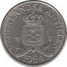 Монета. Нидерландские Антильские острова. 25 центов 1984 год. ав.