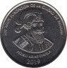 Монета. Панама. 1/2 бальбоа 2019 год. 500 лет основания Панамы. ав.