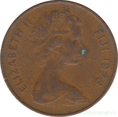 Монета. Фиджи. 2 цента 1973 год.