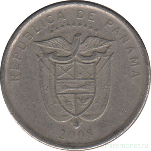 Монета. Панама. 1/10 бальбоа 2008 год.