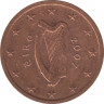 Монета. Ирландия. 2 цента 2007 год. ав.