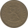 Аверс. Монета. Финляндия. 10 пенни 1974 год.