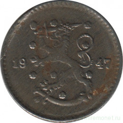 Монета. Финляндия. 50 пенни 1947 год.