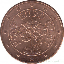 Монета. Австрия. 5 центов 2019 год.