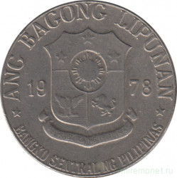 Монета. Филиппины. 1 песо 1978 год. Без отметки монетного двора.
