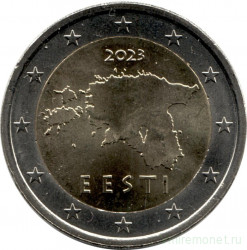Монета. Эстония. 2 евро 2023 год.