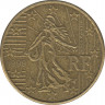 Монета. Франция. 10 центов 1999 год. ав.