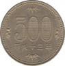Монета. Япония. 500 йен 2001 год (13-й год эры Хэйсэй). ав.