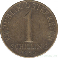 Монета. Австрия. 1 шиллинг 1959 год.