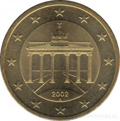 Монета. Германия. 50 центов 2002 год. (A).