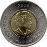 Монета. Канада. 2 доллара 2023 год. 70 лет правления Елизаветы II.