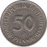  Монета. ФРГ. 50 пфеннигов 1983 год. Монетный двор - Мюнхен (D). рев.