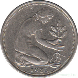 Монета. ФРГ. 50 пфеннигов 1983 год. Монетный двор - Мюнхен (D).