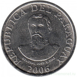 Монета. Парагвай. 100 гуарани 2006 год.