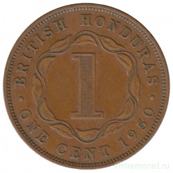 Монета. Британский Гондурас. 1 цент 1950 год.