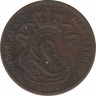 Монета. Бельгия. 1 цент 1902 год. DER BELGEN. ав.