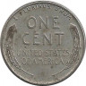 Реверс. Монета. США. 1 цент 1943 год.