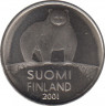Монета. Финляндия. 50 пенни 2001 год. ав.