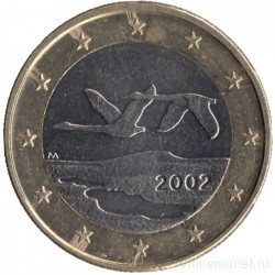 Монета. Финляндия. 1 евро 2002 год.