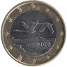 Монета. Финляндия. 1 евро 2002 год.