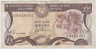 Банкнота. Кипр. 1 фунт 1989 год. Тип 53а. ав.