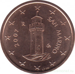 Монета. Сан-Марино. 1 цент 2007 год.