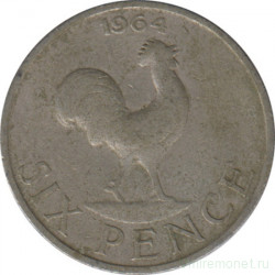 Монета. Малави. 6 пенсов 1964 год.