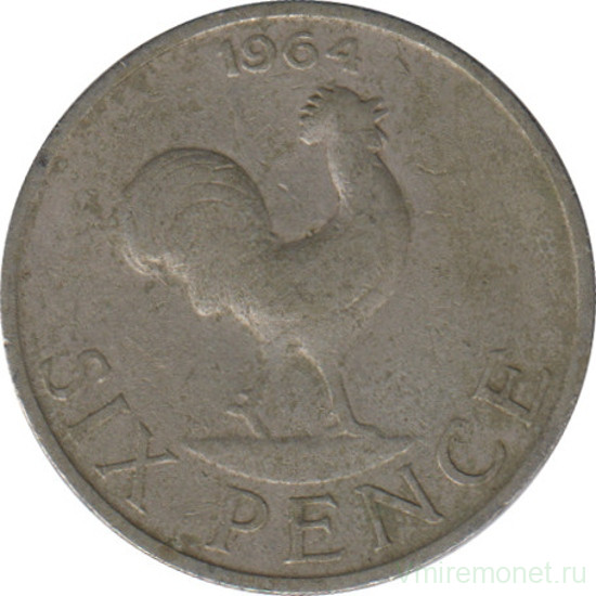 Монета. Малави. 6 пенсов 1964 год.