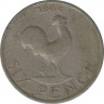 Монета. Малави. 6 пенсов 1964 год. ав.