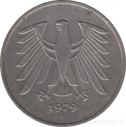 Монета. ФРГ. 5 марок 1979 год. Монетный двор - Гамбург (J).