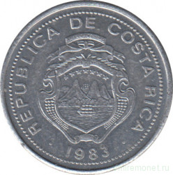 Монета. Коста-Рика. 25 сентимо 1983 год.