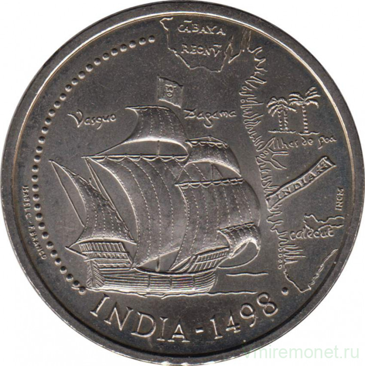 Монета. Португалия. 200 эскудо 1998 год. Индия.