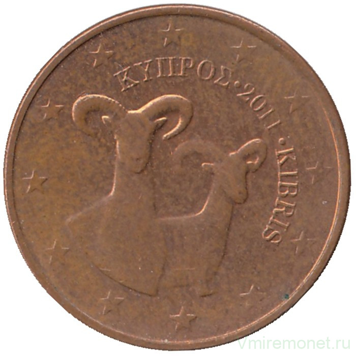 Монета. Кипр. 1 цент 2011 год.