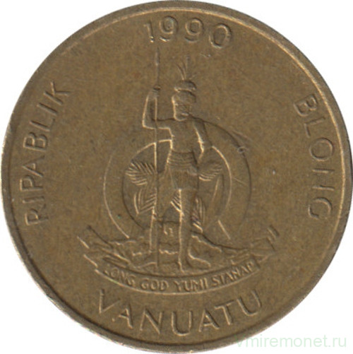 Монета. Вануату. 1 вату 1990 год.