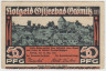 Бона. Нотгельд. Германия. Город Грёмиц. 50 пфеннигов 1921 год. (часть блока). Вариант 474.1.1.1. ав.