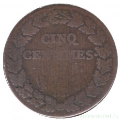 Монета. Франция. 5 сантимов 1800 год. ВВ.